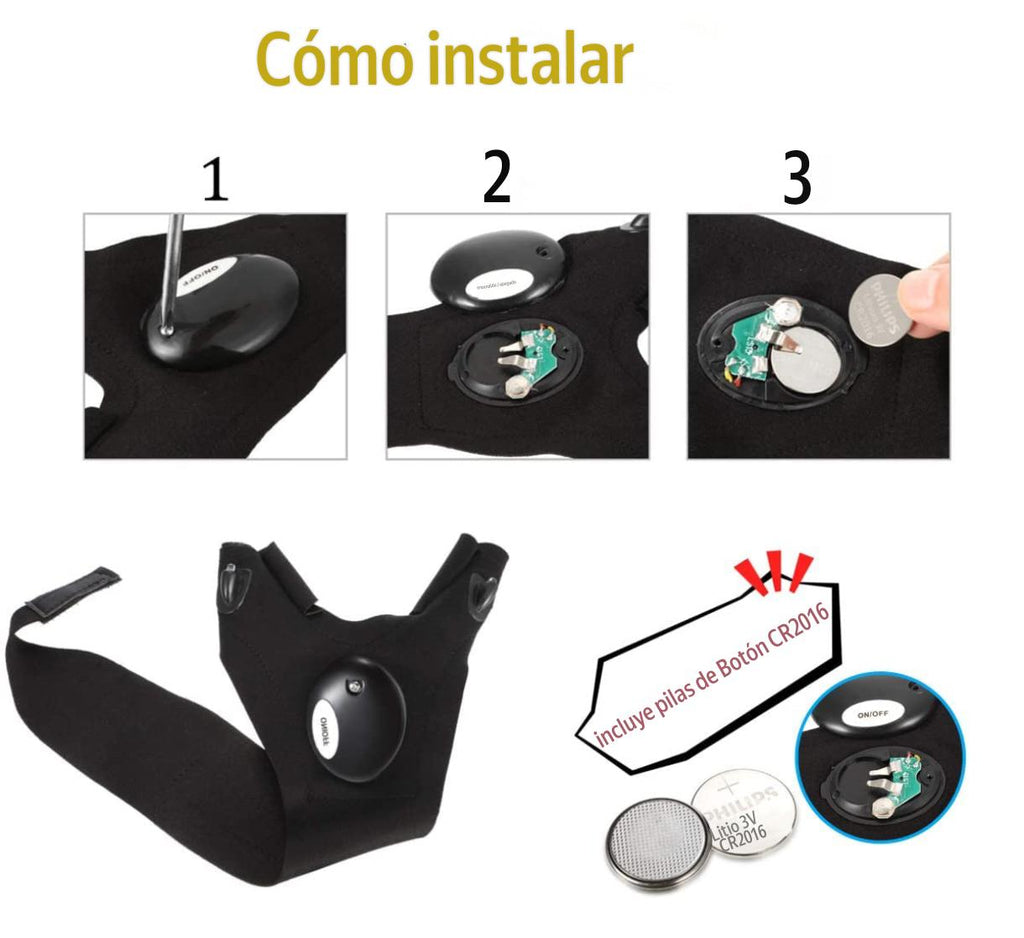 🧤💡 Guante Linterna LED – Iluminación Manos Libres