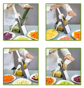 🥕🔪 Safe Slice Pro – Rallador y Rebanador Multifuncional