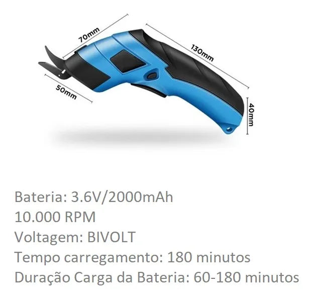 ✂️⚡ Tijera Eléctrica Recargable – Corte Fácil y Preciso