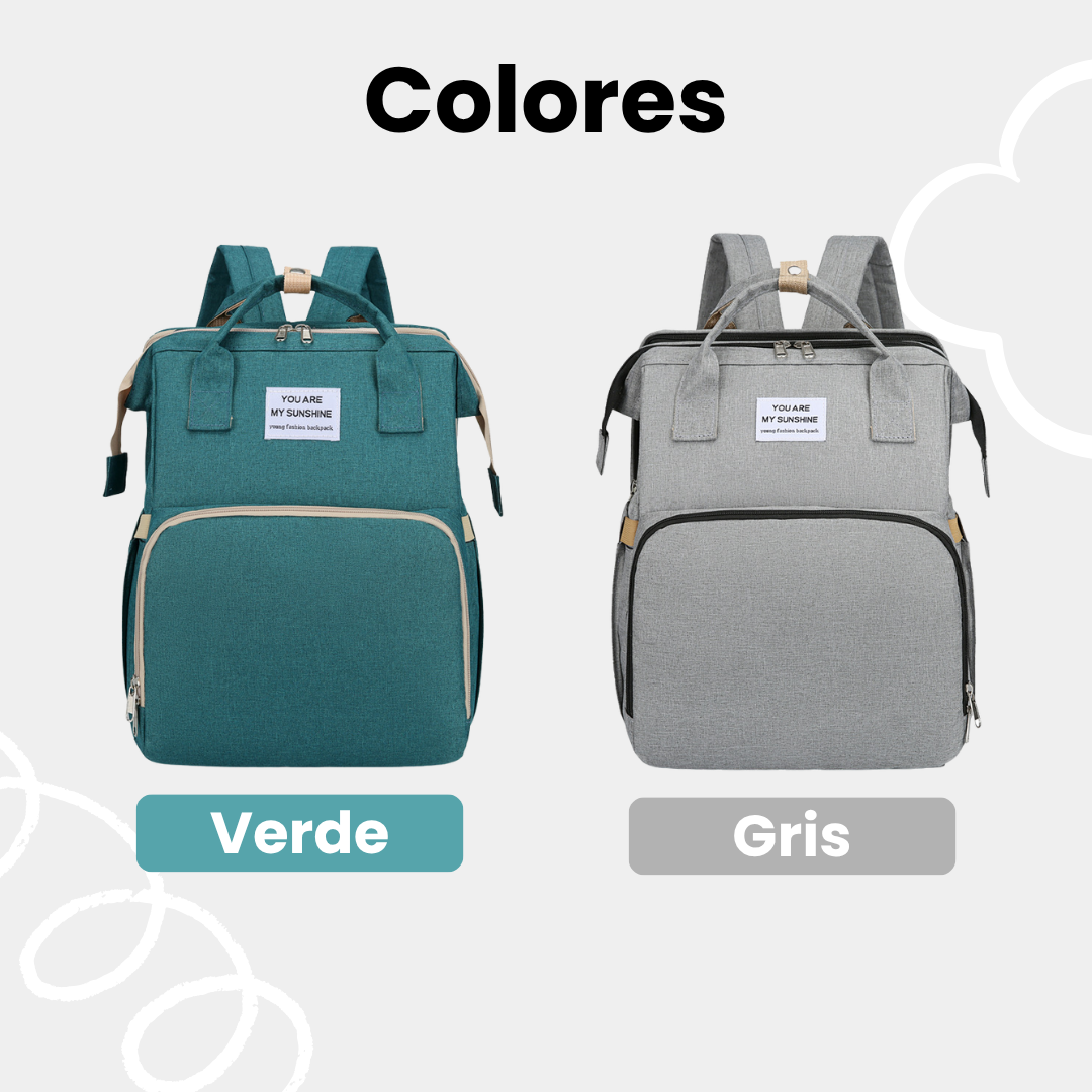 👶🍼 BabyCare 3 en 1 – Pañalera con Cambiador Plegable Multiuso