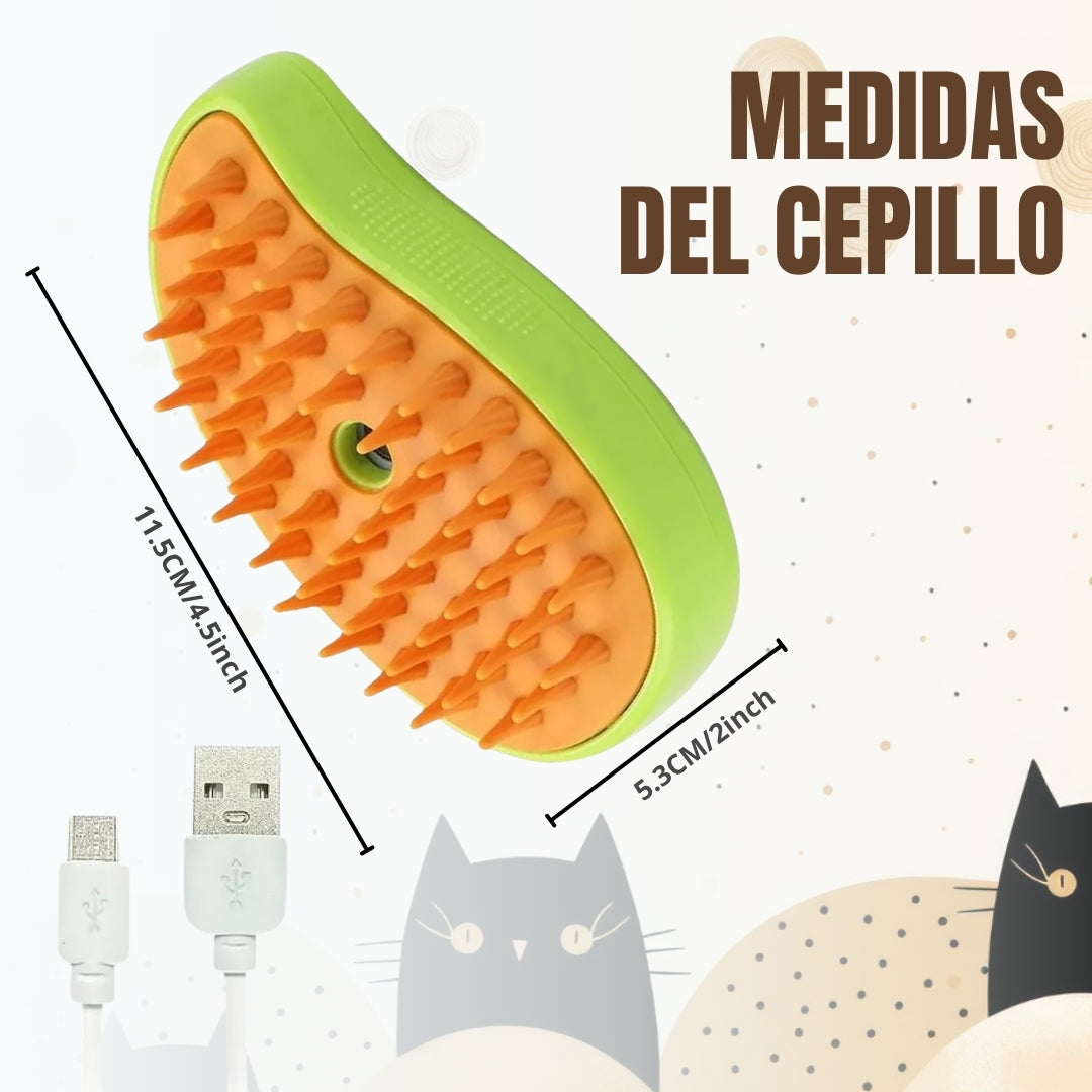 🐶🐱✨ Cepillo de Vapor 3 en 1 para Mascotas