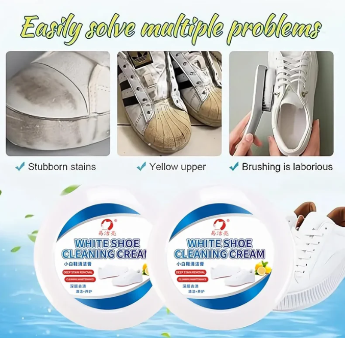 👟✨ Crema Limpiadora de Zapatos – Renueva la Apariencia de tu Calzado