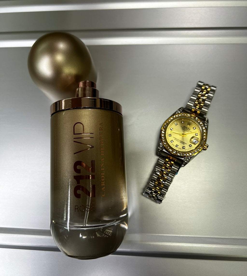 🌹⌚ Combo Date-Rose – Perfume + Reloj Elegante