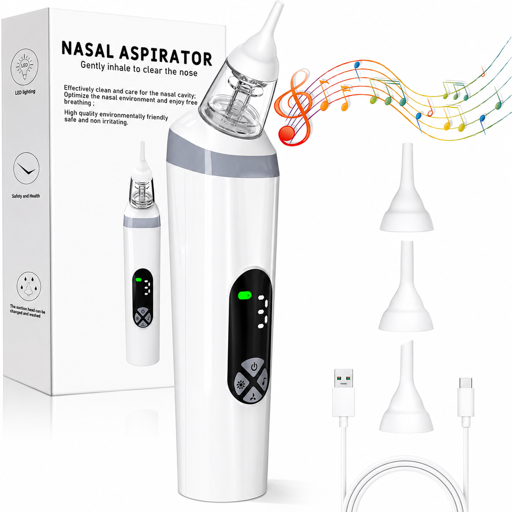 👶💙 BabyCare Pro – Aspirador Nasal Eléctrico para Bebés