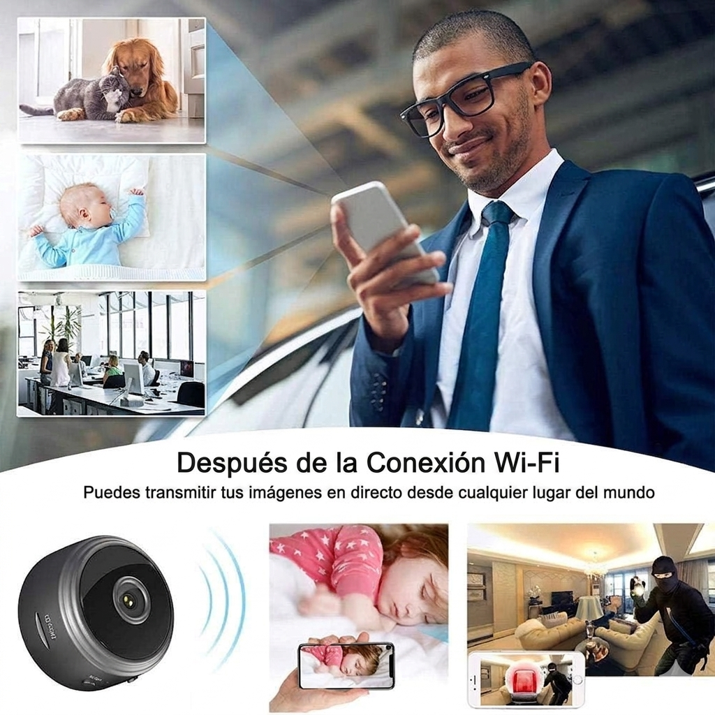 📹 Mini Cámara WiFi A9 HD Inteligente