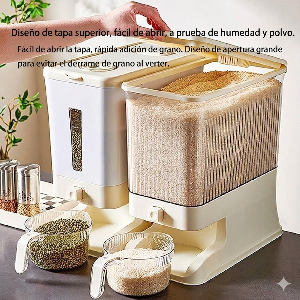 🌾✨ FreshStore Pro – Dispensador Inteligente de Arroz y Granos 22 lbs
