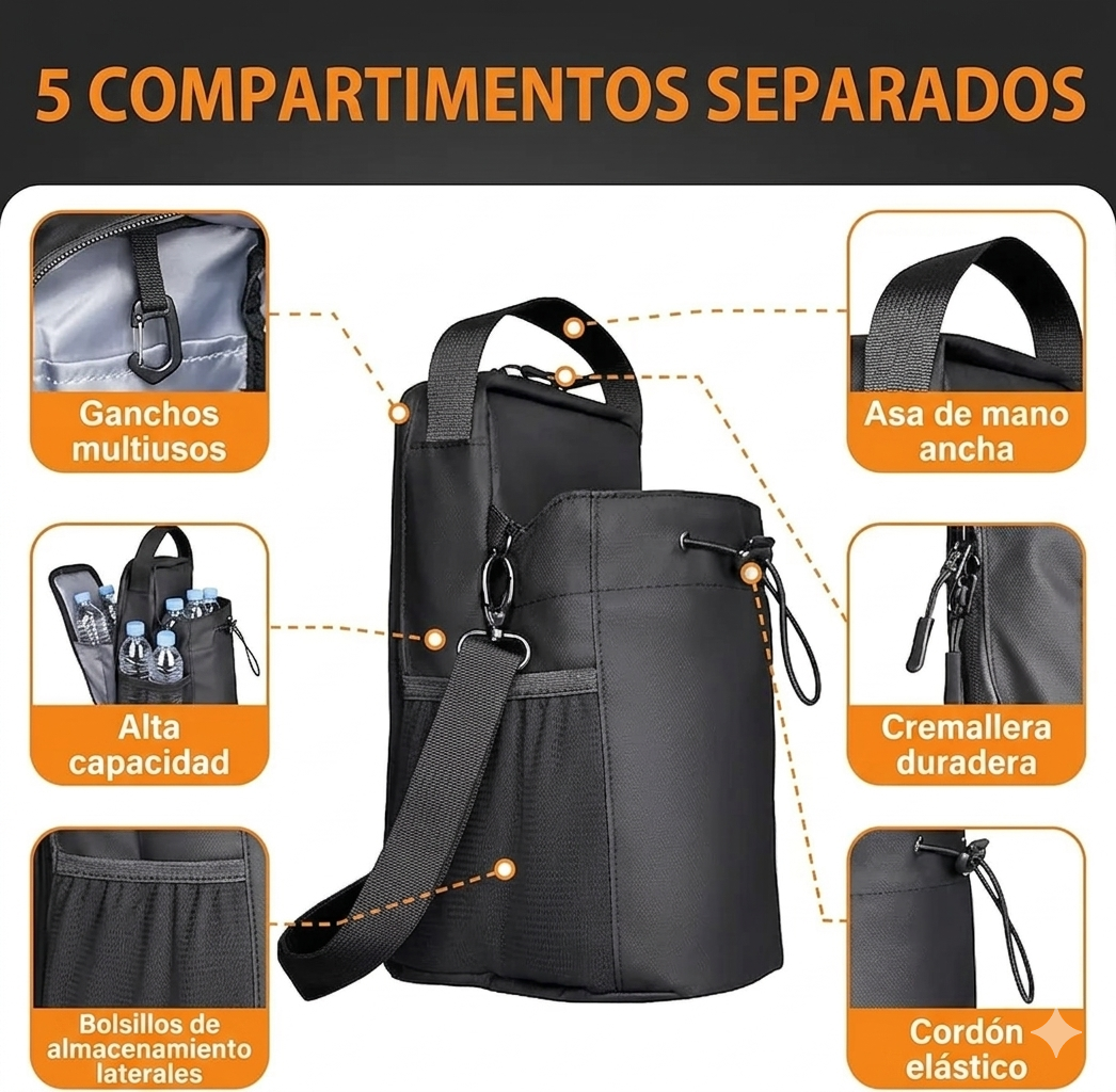 🏋️‍♂️🔥 FitPower Combo – Bolso Gym + Masajeador Mariposa EMS