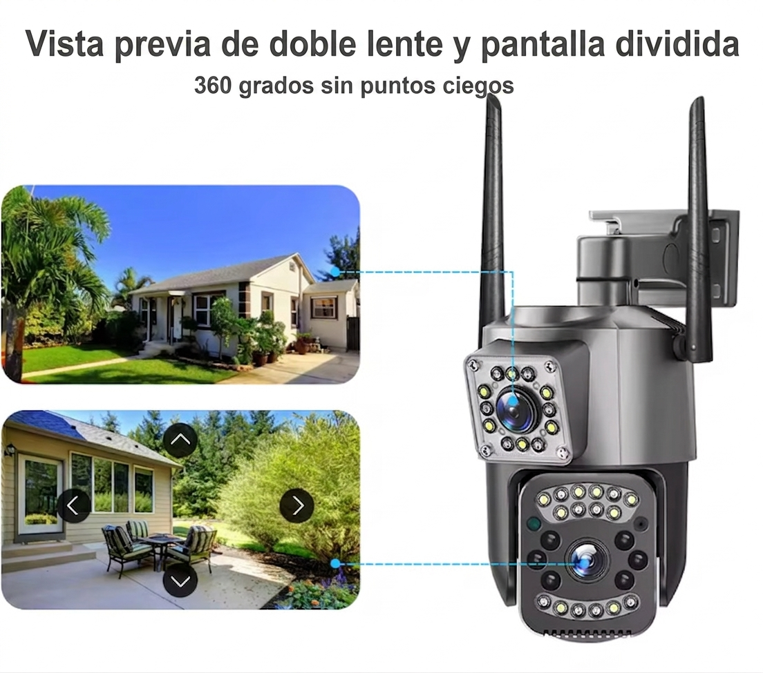 📹🏡 Cámara de Seguridad V380 con Doble Visión WiFi