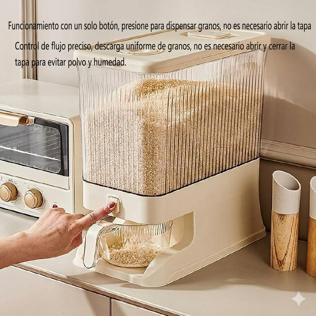 🌾✨ FreshStore Pro – Dispensador Inteligente de Arroz y Granos 22 lbs