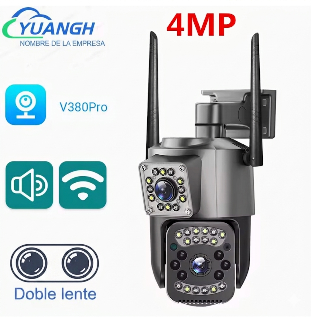 📹🏡 Cámara de Seguridad V380 con Doble Visión WiFi